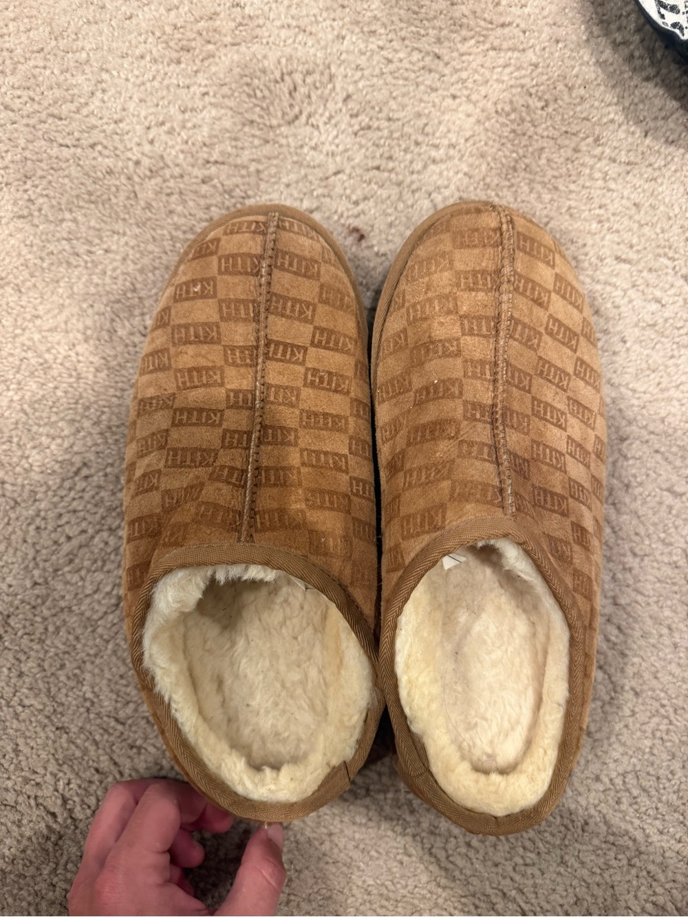 Kith Brown Monogram Slip-On Shearling-Lined Loafers